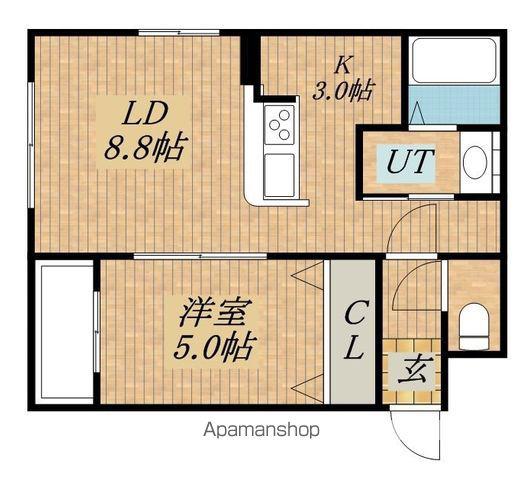 APRICOURT1(1LDK/3階)の間取り写真