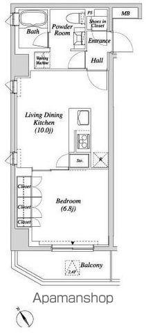 CASA SPLENDIDO 小石川(1LDK/2階)の間取り写真