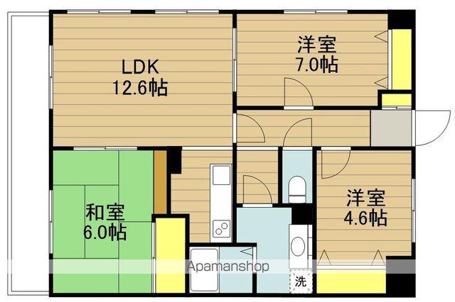 グランドールUNS(3LDK/8階)の間取り写真