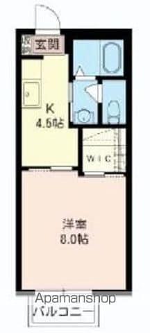 リヴェール F棟(1K/2階)の間取り写真