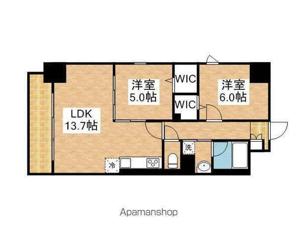シュトルツ栄(2LDK/8階)の間取り写真