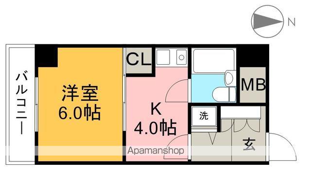 アルファはりまやばし(1K/3階)の間取り写真