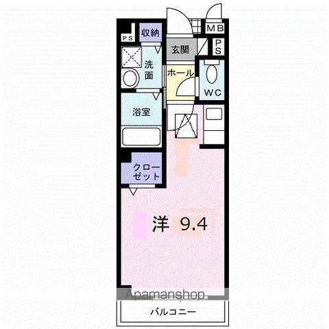 リフティ新浜Ⅰ(ワンルーム/1階)の間取り写真