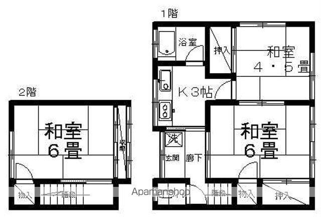 高宮中平賀アパート(3K/1階)の間取り写真