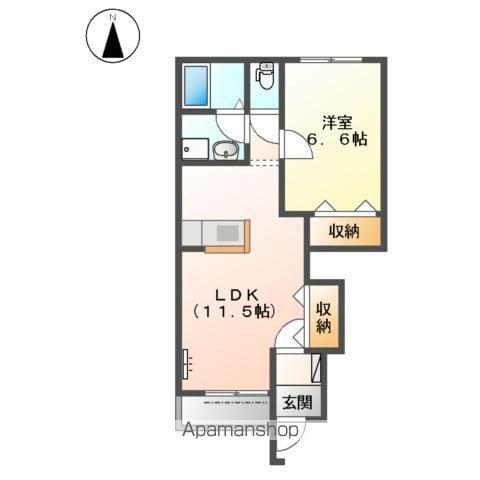 パストラル(1LDK/1階)の間取り写真