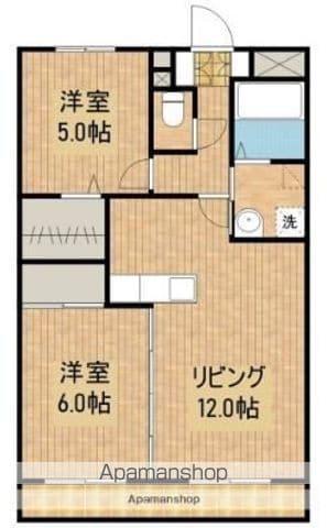 HATTERASⅠ(2LDK/1階)の間取り写真