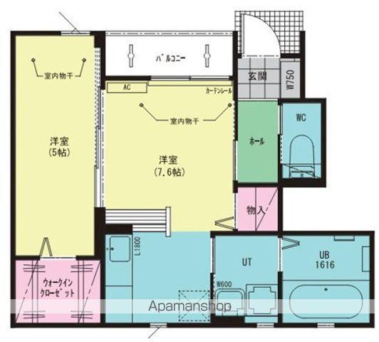ディアコート(1LDK/1階)の間取り写真