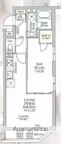アイル プレミアム西新宿(1LDK/4階)の間取り写真