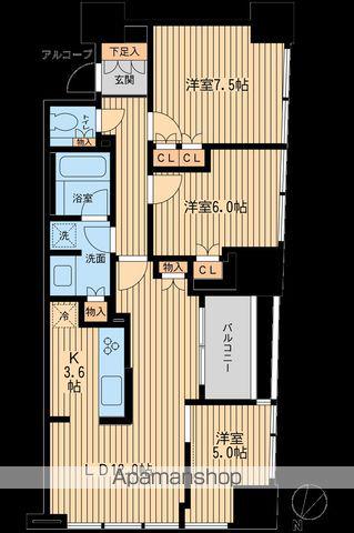ザ・神宮前レジデンス(3LDK/8階)の間取り写真