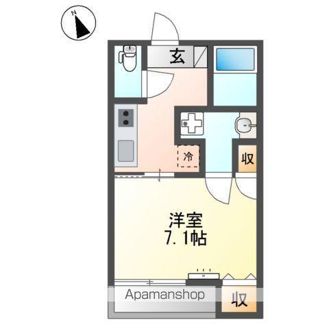 大津市松原町マンション(1K/2階)の間取り写真