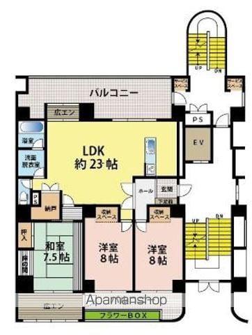 シャトー伊都の里ピーシス(3LDK/5階)の間取り写真