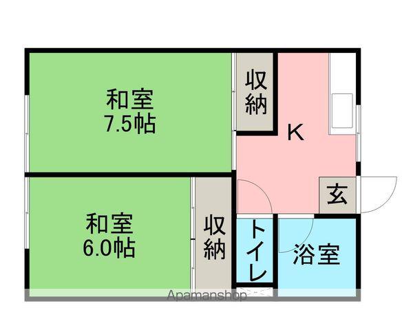 コーポシクラメン(2K/1階)の間取り写真