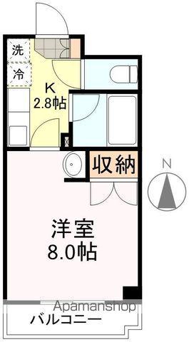 グランソール東照宮(1K/3階)の間取り写真