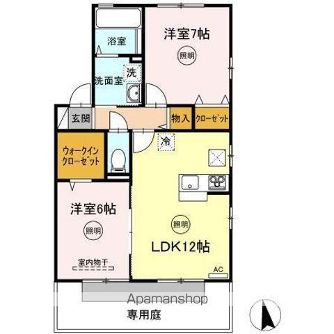 TSスクエア(2LDK/1階)の間取り写真