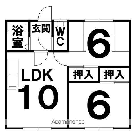 ポテトハイム(2LDK/2階)の間取り写真
