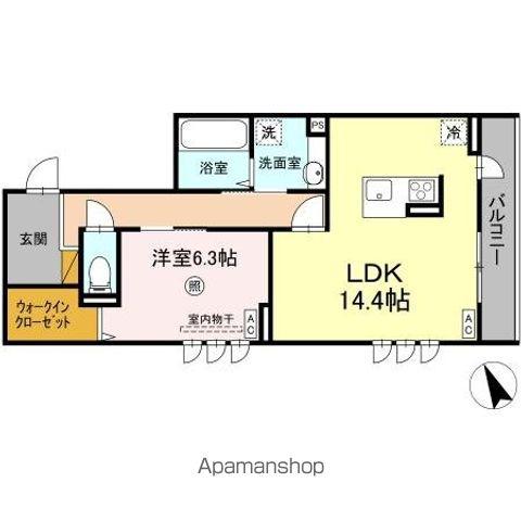 DS LIEN  A(1LDK/3階)の間取り写真