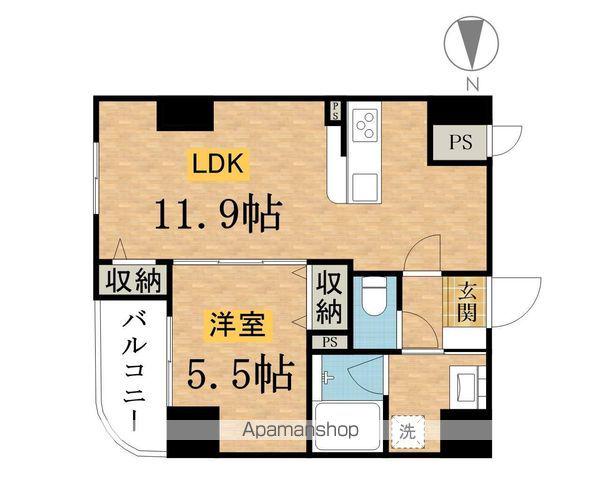 第8小池ビル(1LDK/7階)の間取り写真