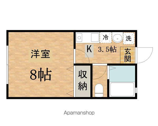 DOME TAMA G棟 ドーム多摩(1K/2階)の間取り写真