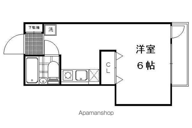 アザレアコーポ(1K/2階)の間取り写真