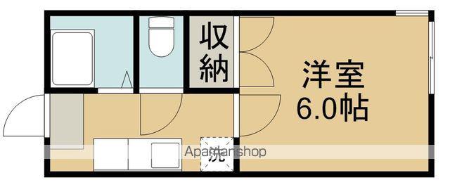 ホワイトファミール大和(1K/4階)の間取り写真