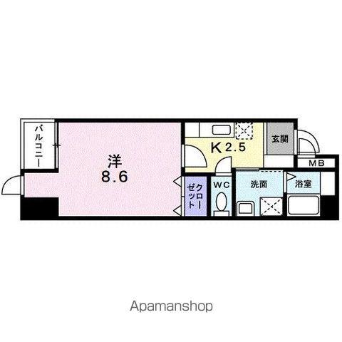 グレース栗林(1K/3階)の間取り写真