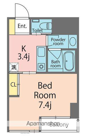 クレエ秋田町(1K/3階)の間取り写真