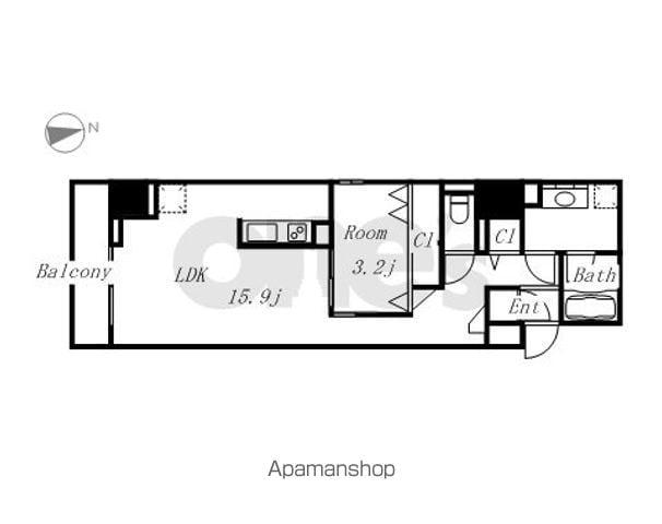 ロイジェント新栄Ⅱ(1LDK/2階)の間取り写真