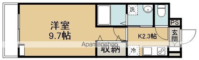 ヒカルサ川越(1K/2階)の間取り写真