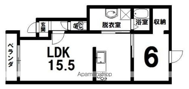 LEVANTEⅤ(1LDK/2階)の間取り写真