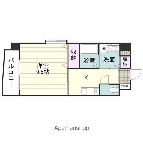 マンション大和(1K/1階)の間取り写真