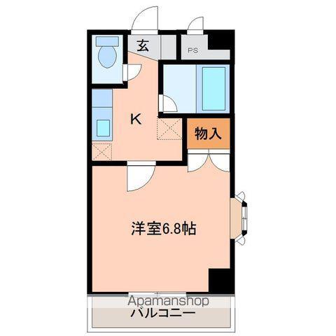ガーデンプレイスT&T(1K/4階)の間取り写真