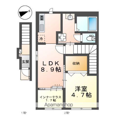 プラン デスポワール(1LDK/2階)の間取り写真