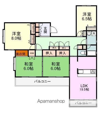 安東レジデンス(4LDK/3階)の間取り写真