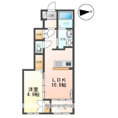 マロニエ・コートA(1LDK/1階)の間取り写真