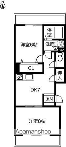 メゾン・サーブル(2LDK/4階)の間取り写真