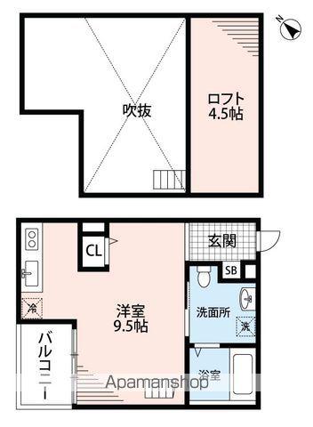 MYUⅤ(ワンルーム/2階)の間取り写真