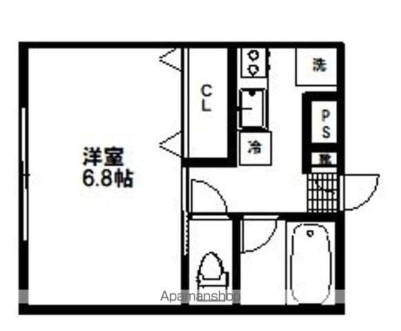 KRヴィラ(1K/1階)の間取り写真