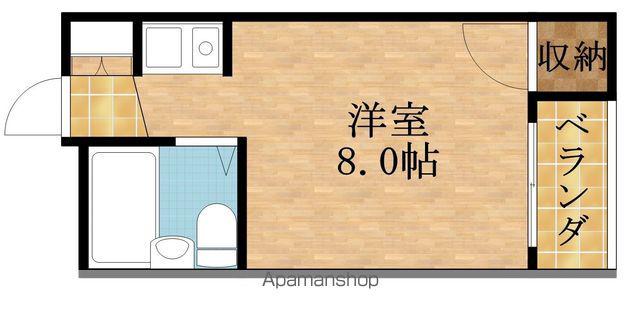 ビッグバーンズマンション高殿(ワンルーム/2階)の間取り写真