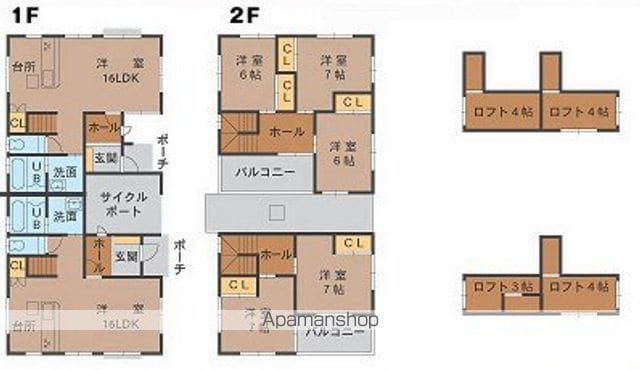 エースコート和泉南 A棟(3LDK/2階)の間取り写真