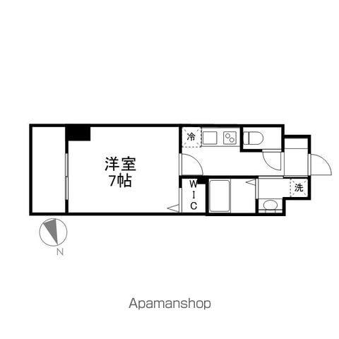 プレイズシード車道アベニュー(1K/4階)の間取り写真