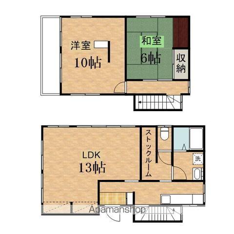 京王電鉄京王線 南平駅 徒歩11分 3階建 築58年(2LDK)の間取り写真