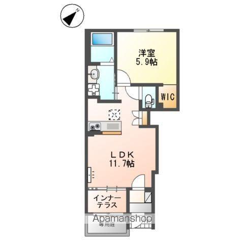 ストレリチア(1LDK/1階)の間取り写真
