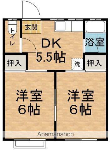 プレール征矢野(2K/2階)の間取り写真