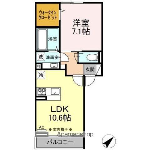 トリア テュラー(1LDK/3階)の間取り写真