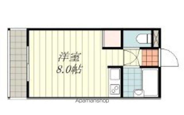 宮西マンション(ワンルーム/4階)の間取り写真