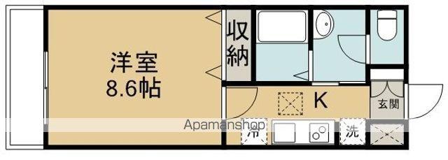 ビリーブⅠ(1K/1階)の間取り写真