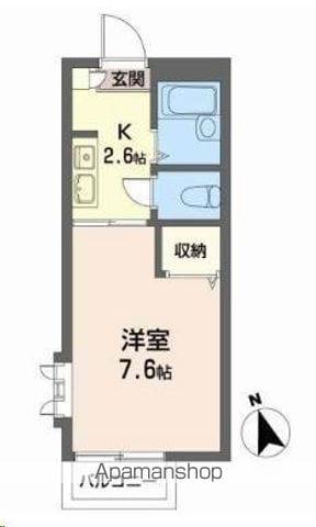 セフィラS(1K/2階)の間取り写真