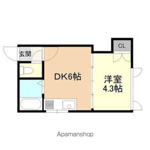 アーバンコート南郷Ⅶ(1DK/3階)の間取り写真