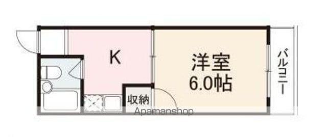 コート玉藻(1K/5階)の間取り写真