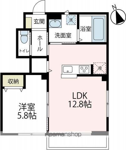 ラウレアⅠ(1LDK/1階)の間取り写真